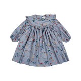 Christina Rohde Blue Floral Collar Dress