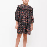 Christina Rohde Black Floral Collar Dress