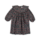 Christina Rohde Black Floral Collar Dress
