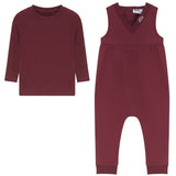 Kix Burgundy V Neck Romper