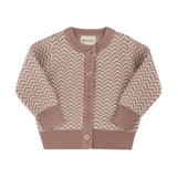 Looms Pink Herringbone Collection Cardigan