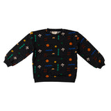 Wander & Wonder Black Quilt Printed Sweatshirt