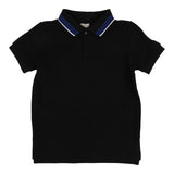 Lil Legs Black Multi Stripe Collar Polo