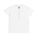 Klai White Mandarin Collar Shirt