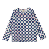 Lil Legs Tulip Print Checked Tee Sleeve