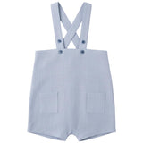 Pompomme Blue Blueberry Tab Suspender Shorts