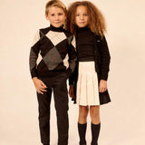 Parni Black Argyle Sweater