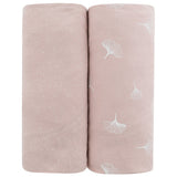 Ely's & Co Pink Ginko Mini Crib Sheets