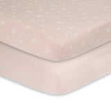 Ely's & Co Pink Ginko Mini Crib Sheets