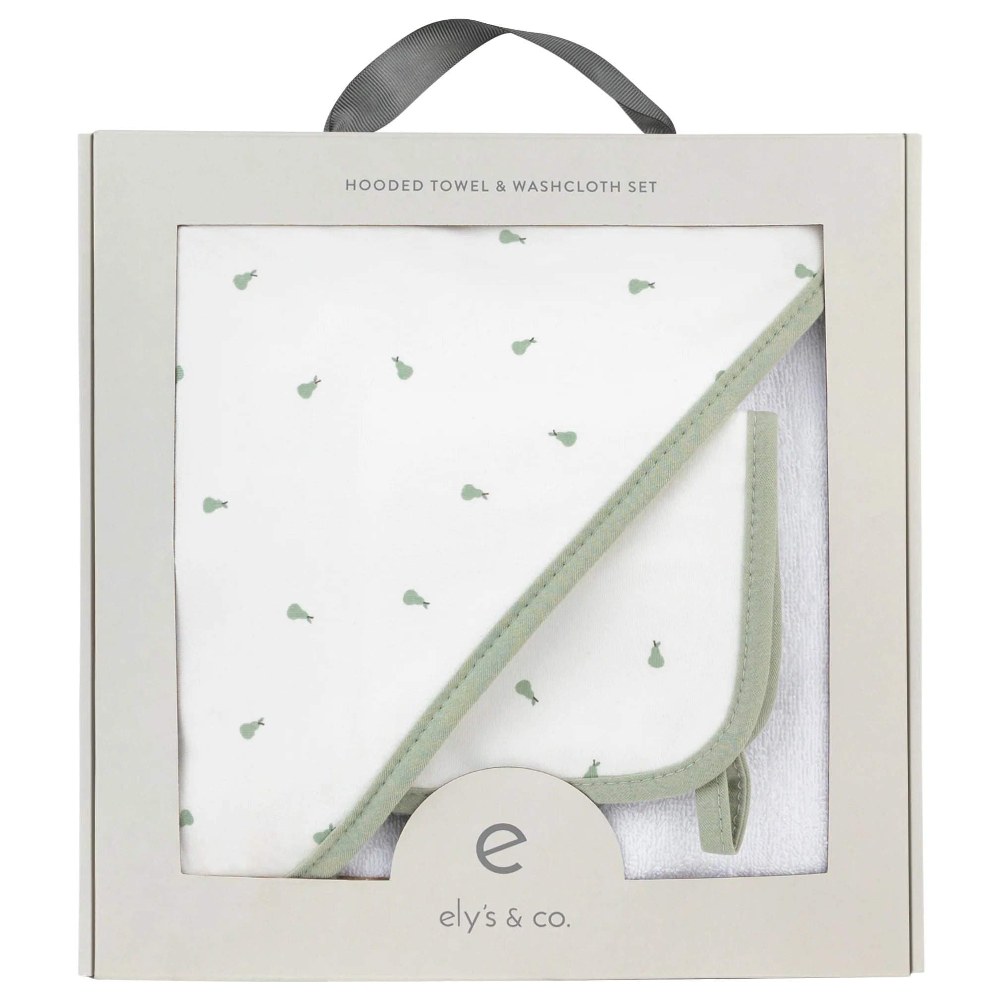 Ely's & Co Sage Pears Hooded Towel