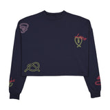 Urban Edge Navy Neon Embroidered Tee