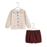 Retro Kid Burgundy Floral Emerson Set
