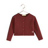 Retro Kids Burgundy Emerson Cardigan