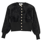 Emm Black Mohair Cardigan