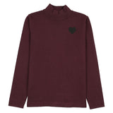 Emm Burgundy Knit Mockneck