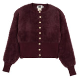 Emm Burgundy Mohair Cardigan