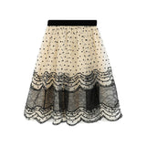 Angel Face Biscuit/Black Evelyn Skirt