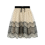Angel Face Biscuit/Black Evelyn Skirt