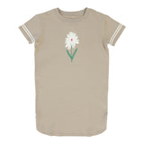Analogie Taupe Flower Dress