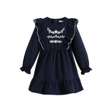 C'era Una Volta Navy Blue Colombe Dress