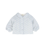 Bebe Jolee Blue Quilted Floral Jacket