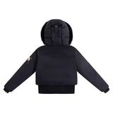 Ellabee Black Fox Layla Canvas Pom-Pom Bomber