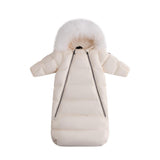 Ellabee Off White Down Fur Snowsuit