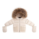 Ellabee Beige Bella Enfant Fur Down Coat