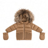 Ellabee Cappuccino Bella Enfant Fur Down Coat