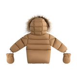 Ellabee Cappuccino Bella Enfant Fur Down Coat