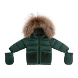 Ellabee Green Bella Enfant Fur Down Jacket