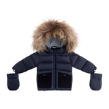 Ellabee Navy Bella Enfant Fur Down Coat