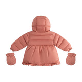 Ellabee Salmon Pink Flore Enfant Down Coat