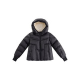 Ellabee Black/Off White Lining Julia Ski Down Coat