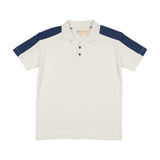Farren and Me Ecru/Navy Tennis Polo Shirt