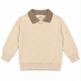 Teela Taupe Twill Polo Sweatshirt