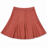Teela Rust Leather Skirt