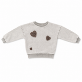 Teela Coffee Applique Sweatshirt