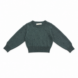 Teela Basil Stud Knit Top