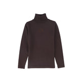 Le Bourdon Brown Fitted Knit Turtleneck