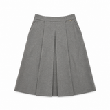 Twinset Medium Grey Melange Pleated Skirt