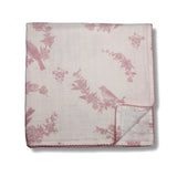 Little Threads Pink Little Bird Muslin Blanket