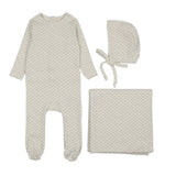Lilette Cream/Blue Mini Flora Print Take Me Home Set