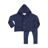 Farren and Me Washed Blue Hooded Cardigan Set