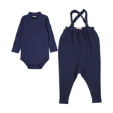 Farren and Me Washed Blue Overall Set
