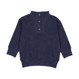 Farren and Me Washed Blue Buttoned Neck Sweatshirt