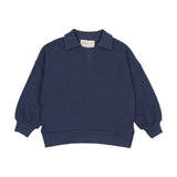Farren and Me Washed Blue Polo Sweatshirt
