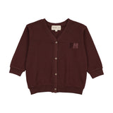 Farren and Me Washed Burgundy Sweatshirt Cardigan