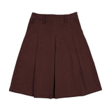 Farren and Me Washed Burgundy Denim Pleated Skirt