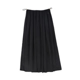 Valentina Black Gathered Toggle Maxi Skirt